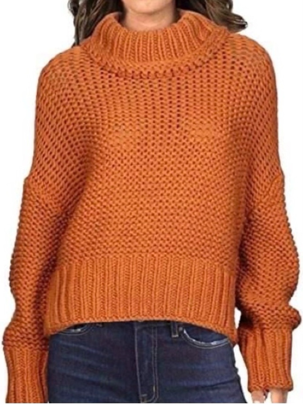 Free People My Only Sunshine Oversized Chunky Knit Sweater NWT Small